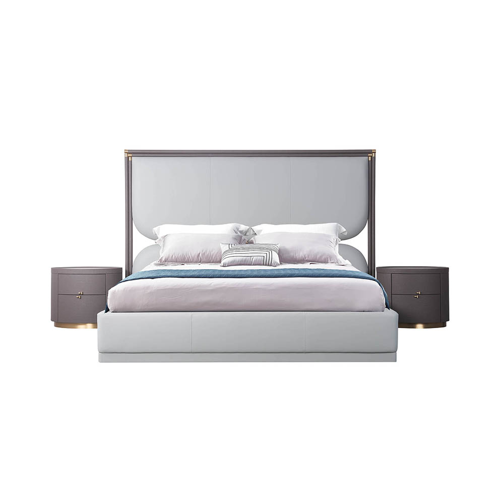 Shot against a white background with the bed.