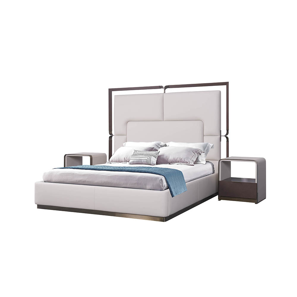 Shot against a white background with the bed.