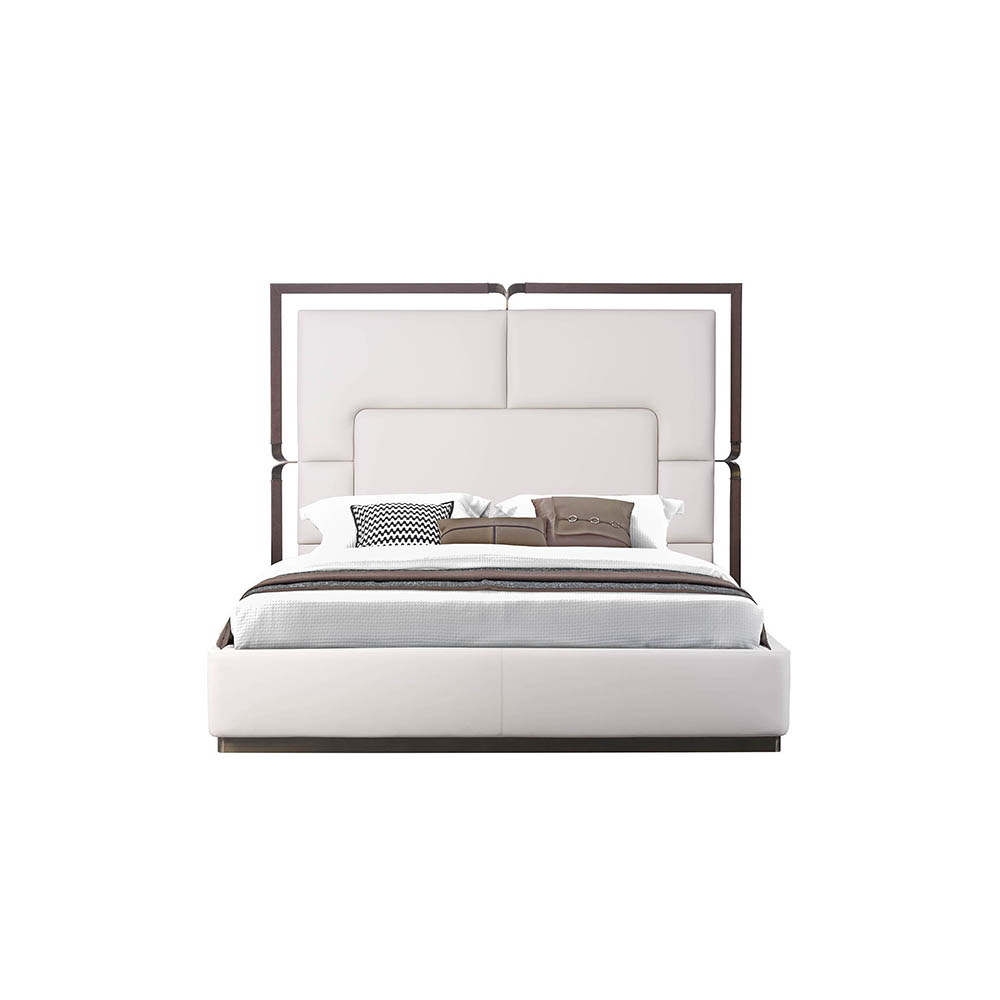 Shot against a white background with the bed.