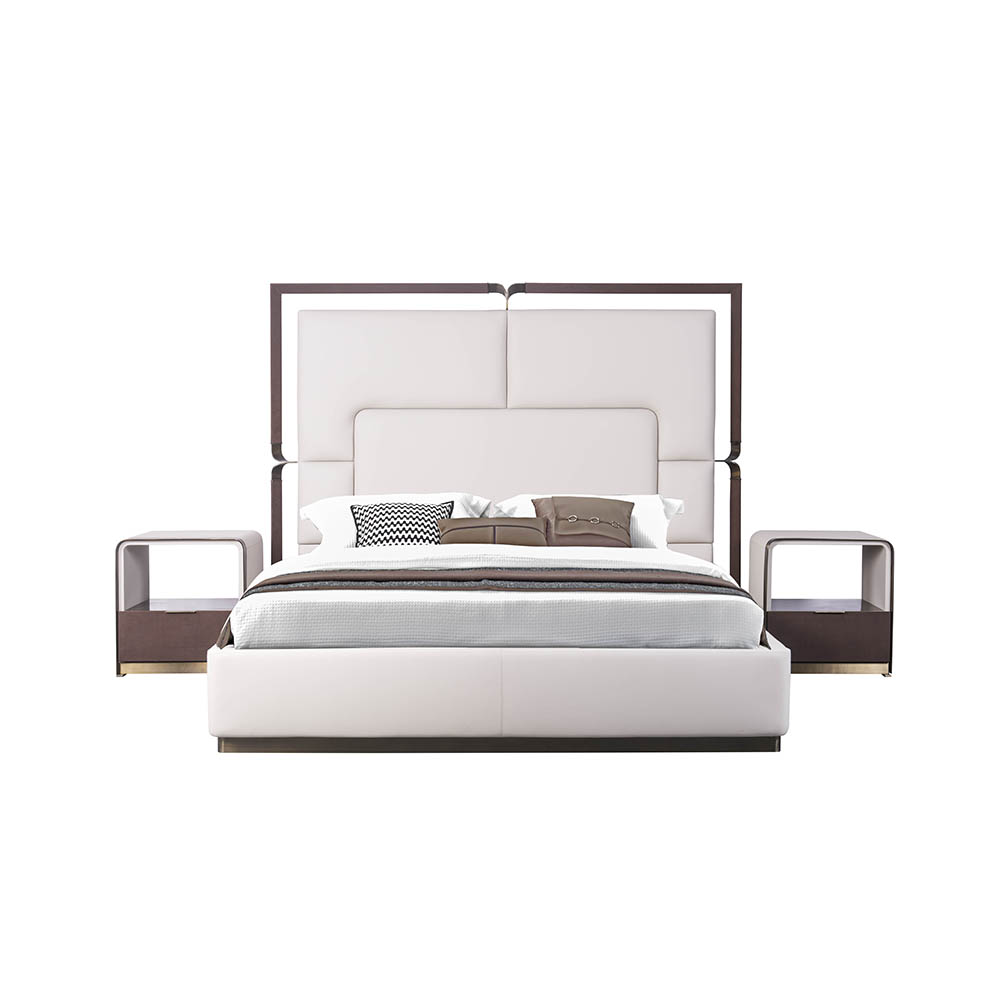 Shot against a white background with the bed.