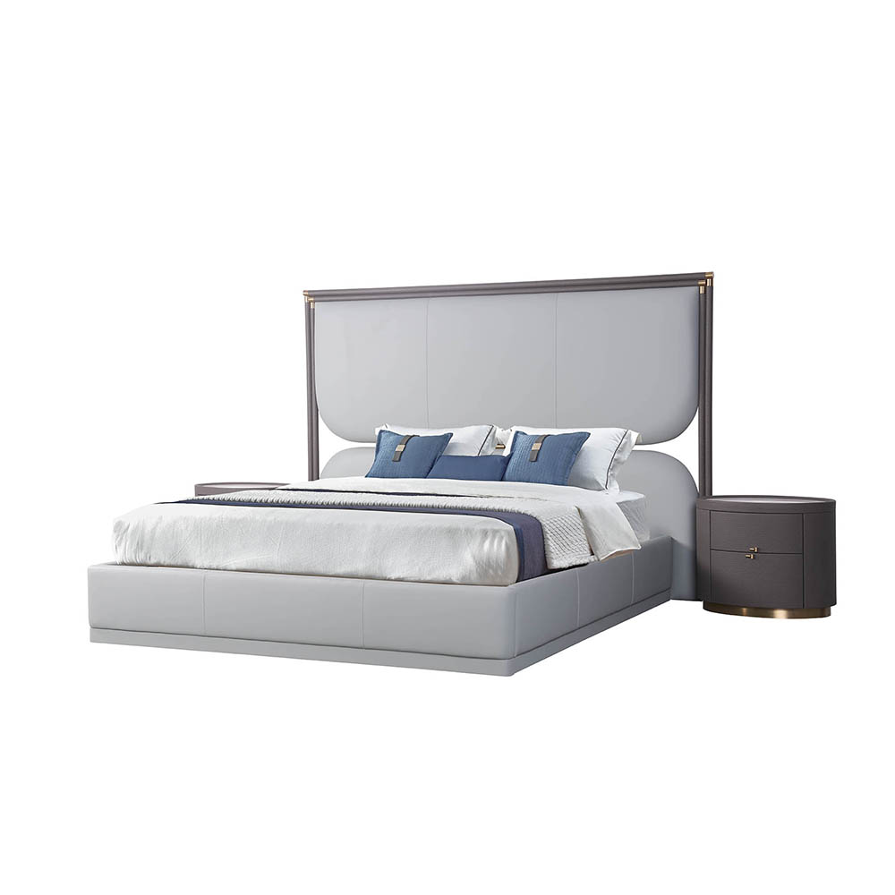 Shot against a white background with the bed.