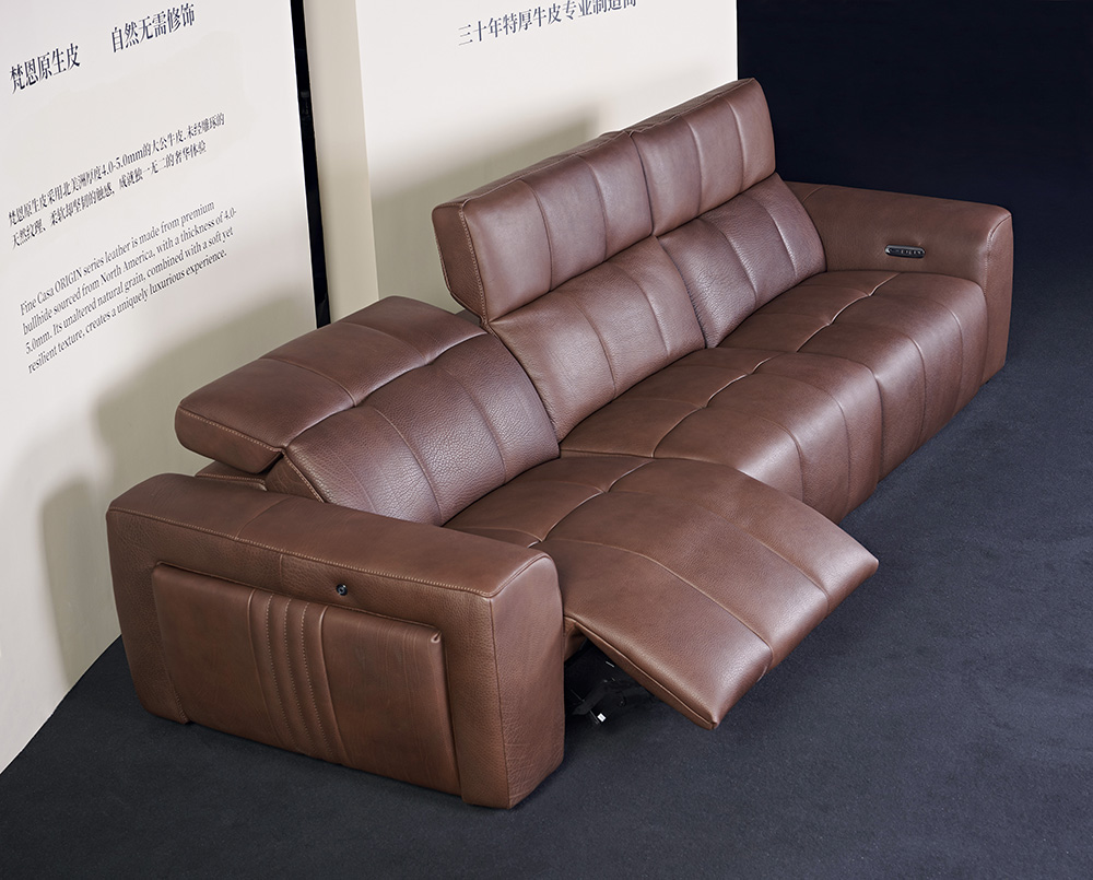 Genuine leather sofa photography